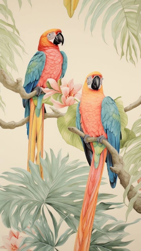 Pink Parakeets