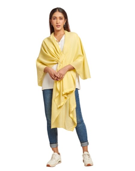 Light yellow wool Shawl