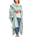 Light blue wool Shawl