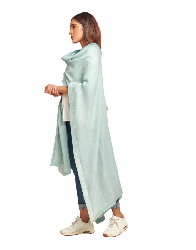Light blue wool Shawl