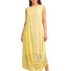 Yellow Ombre Drape Dress