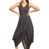 Black drape dress