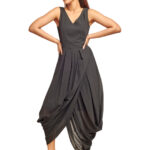 Black drape dress