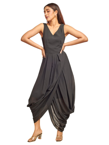 Black drape dress
