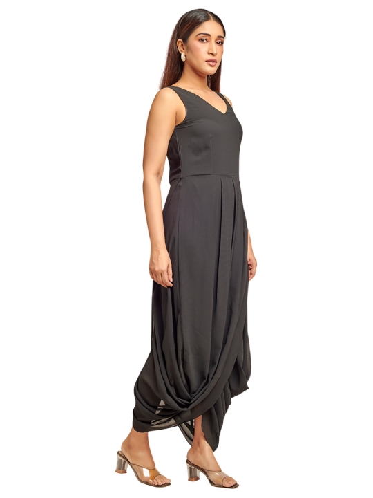 Black drape dress