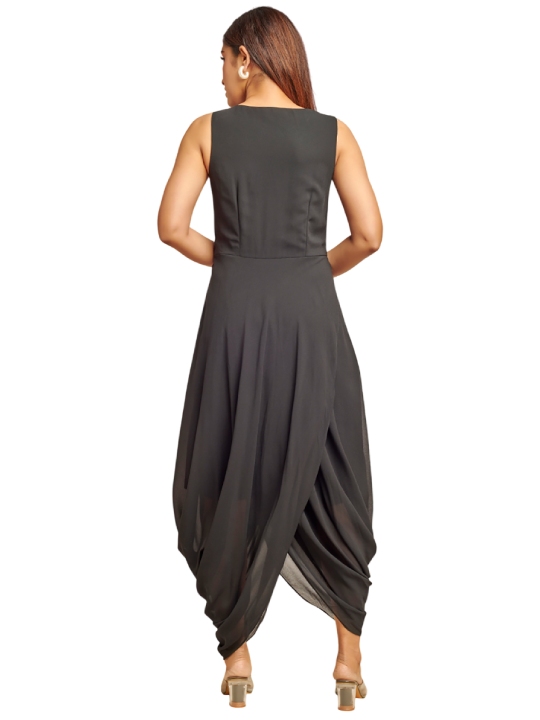 Black drape dress