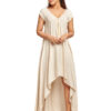 Ivory assymetic dress with jacket
