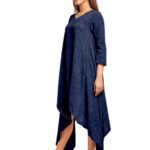 Blue assymetric dress