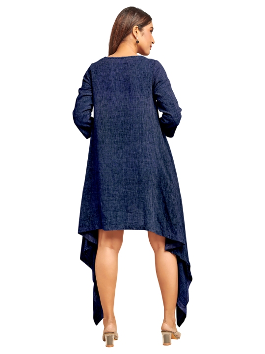 Blue assymetric dress