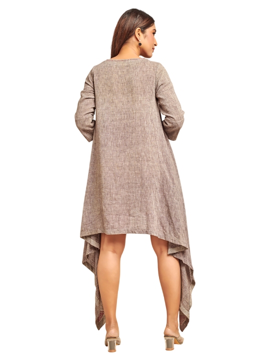 Brown assymetric dress