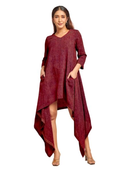 Red Assymetric Dress