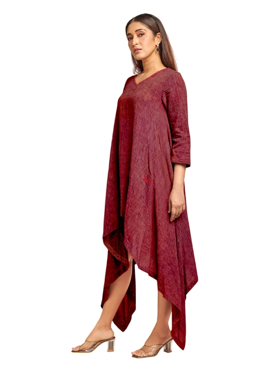 Red Assymetric Dress