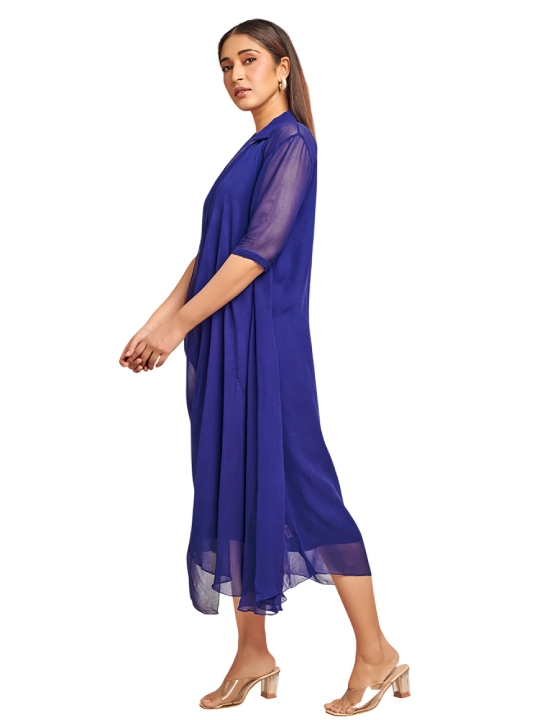 Blue Drape Dress