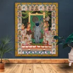 SHREENATHJI WITH COWS AND GOPIS TRADITIONAL PAINTING