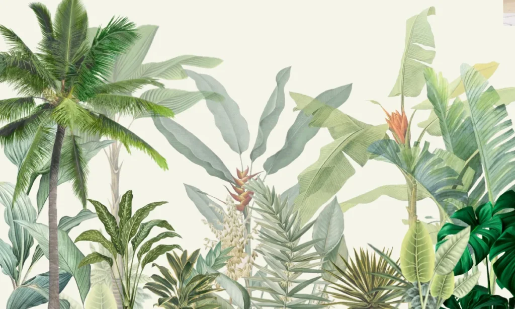 Tropical Foliage Natural Panels