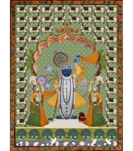 Shreenathji with gopis pichwai painting