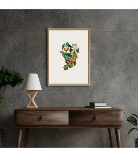 Blue parrot in the wild