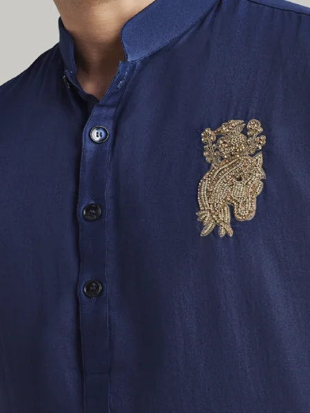 Regal Stallion Hand-Embroidered Brooch