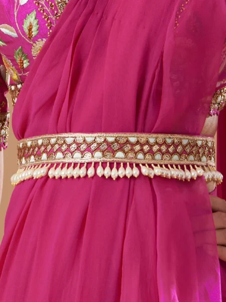 Gulzar Zari & Pearl Embroidered Waist Belt